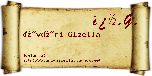 Óvári Gizella névjegykártya